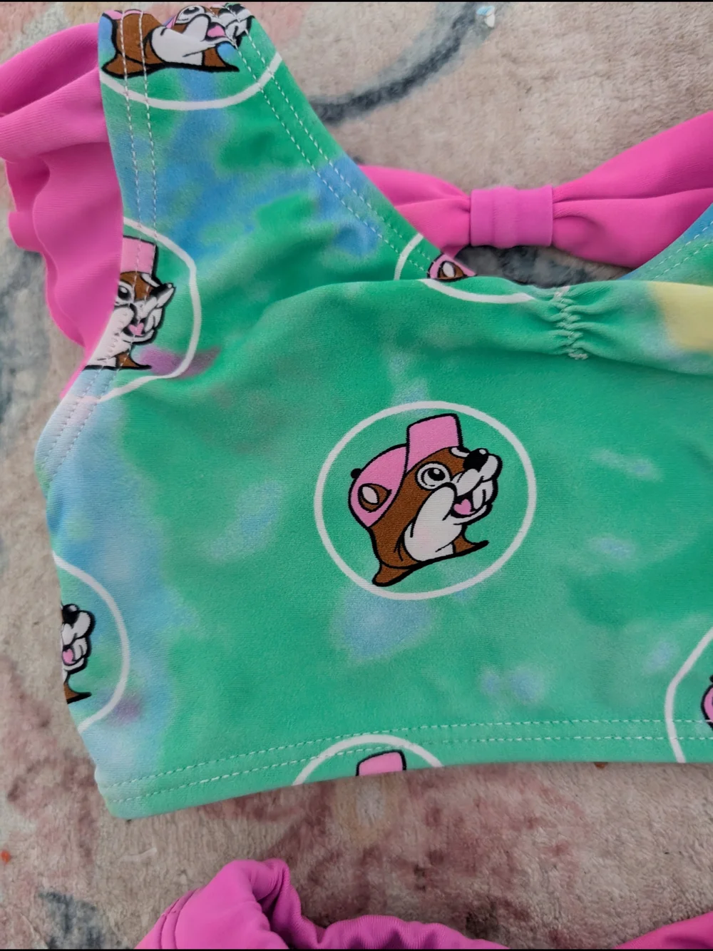 💥3/$24 Buc-ee's Logo Baby Girl 2 Piece Swim - Picture 2 of 5